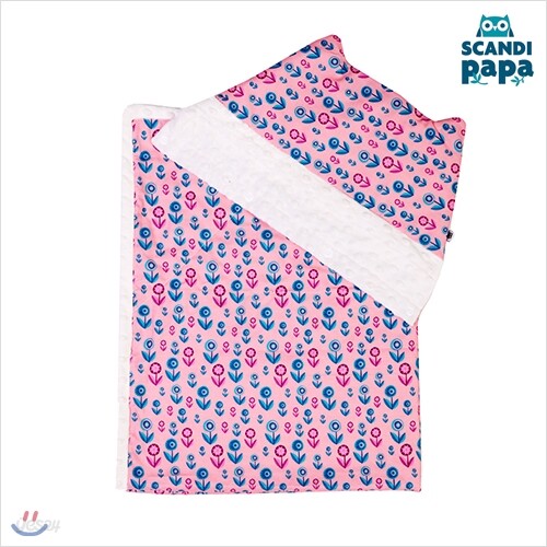 [스칸디파파] 후드 블랭킷 블르마 핑크 (blomma pink)