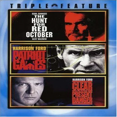 Jack Ryan 3 Pack (The Hunt for Red October/Patriot Games/Clear and Present Danger) ( 10/ƮƮ/޸) (ڵ1)(ѱ۹ڸ)(3DVD)