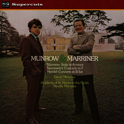 David Munrow — 텔레만: 플루트 모음곡 & 헨델, 삼마르티니: 플루트 협주곡 (Telemann: Suite for Flute & Handel, Smmartitni: Flute Concertos) - David Munrow 앨범 커버