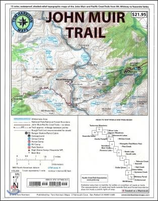 Map-pack of the John Muir Trail