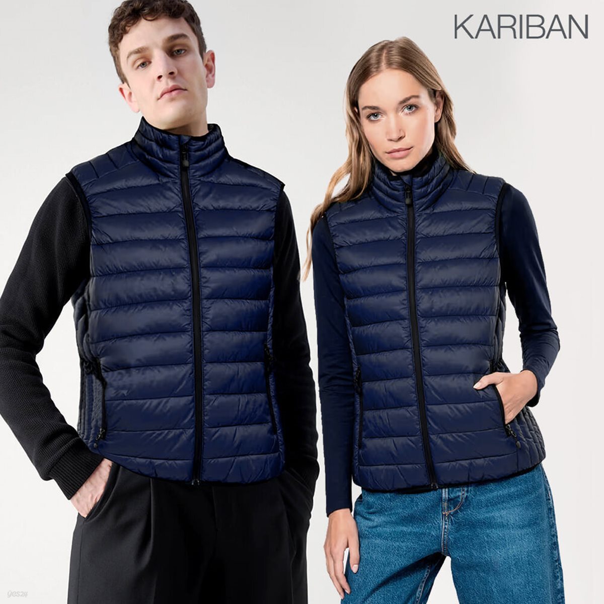 KARIBAN 카리반 라이트웨이트 경량 패딩 조끼 베스트(네이비)