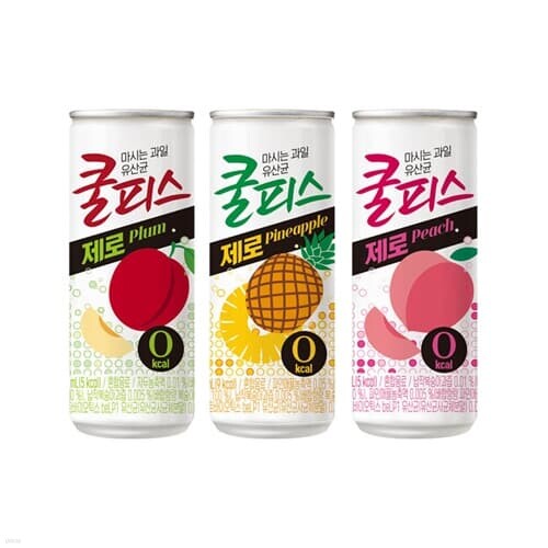 동원 쿨피스 제로 자두+복숭아+파인애플 230ml 30캔