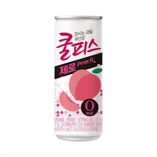 동원 쿨피스 제로 복숭아 230ml 60캔