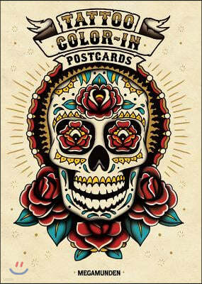 Tattoo Color-In Postcards