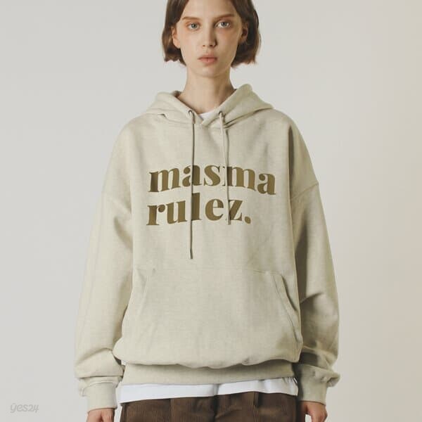 MSMRZ big logo hoodie_oatmeal