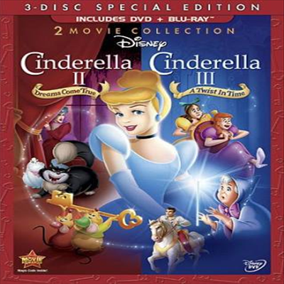 Cinderella II: Dreams Come True & Cinderella III: A Twist In Time (ŵ 2.3)(ڵ1)(ѱ۹ڸ)(DVD)