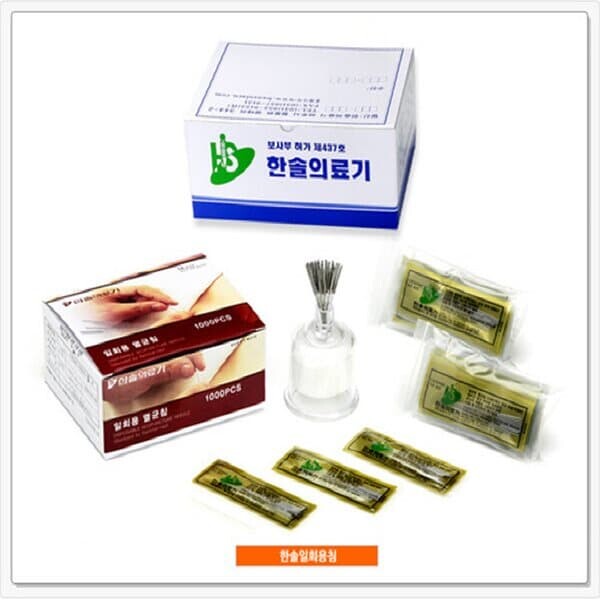 프로 한방침 한솔 일회용멸균침 ( 100쌈, 1000개입 )