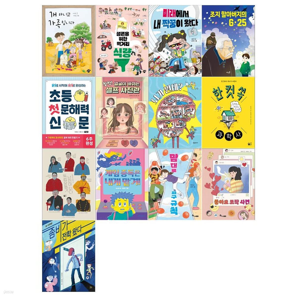 2024년 4학년 한권읽기 추천도서 13권세트(개 아니고 가족입니다+먹거리 식량+미래에서 내 짝꿍이+뇌가 뭔데+맘대로 피구규칙+좋아요... 