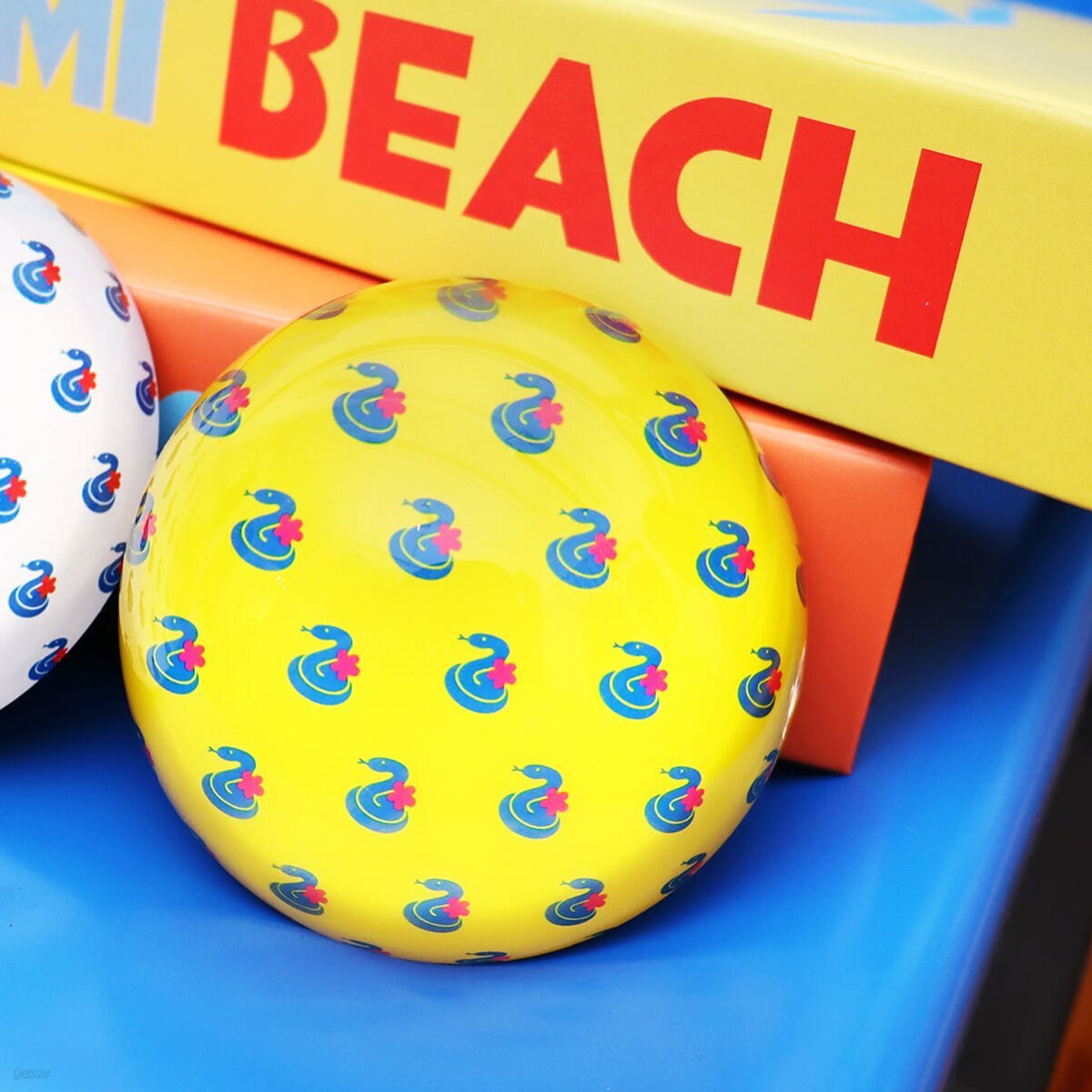 ★빅세일★푸른 뱀의 해, 알록달록 컬러풀 문진 (패턴_옐로우)