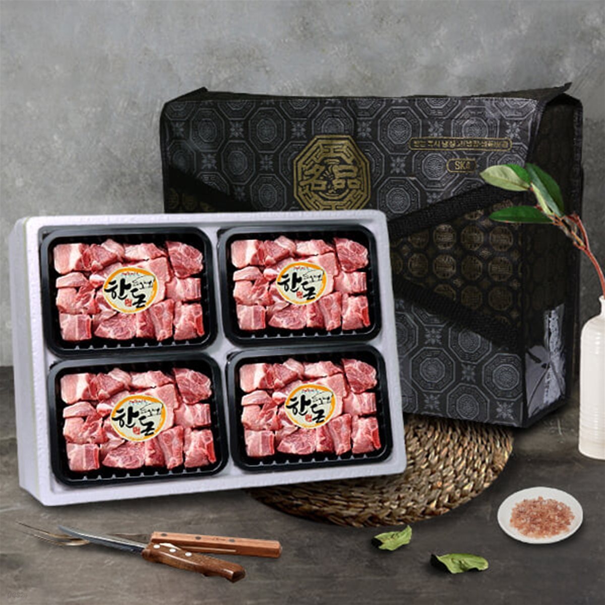 [국대한돈] 명품 돼지고기 갈비세트/670gx4팩