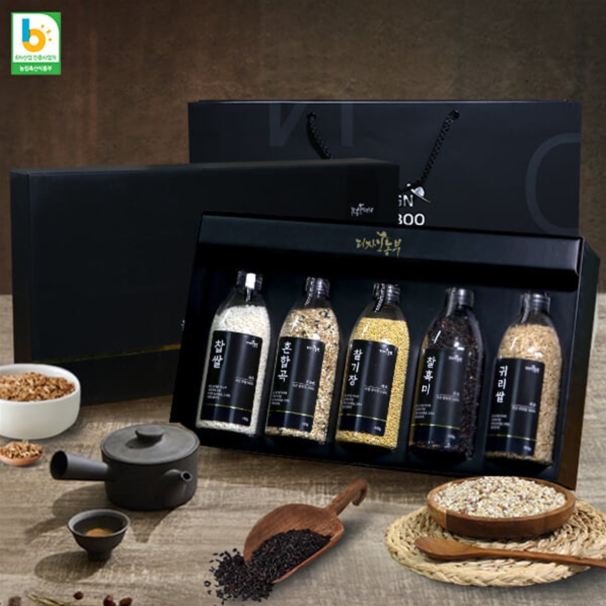 [담다] 프리미엄 잡곡 5종세트/귀리400g,찰흑미440g,찹쌀440g,찰기장440g,혼합8곡450g