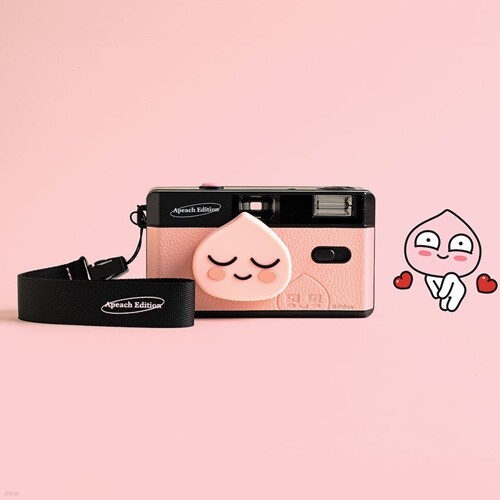 [카카오프렌즈 에디션] 필름카메라 어피치 + 렌즈커버, 파우치, 스트랩 증정