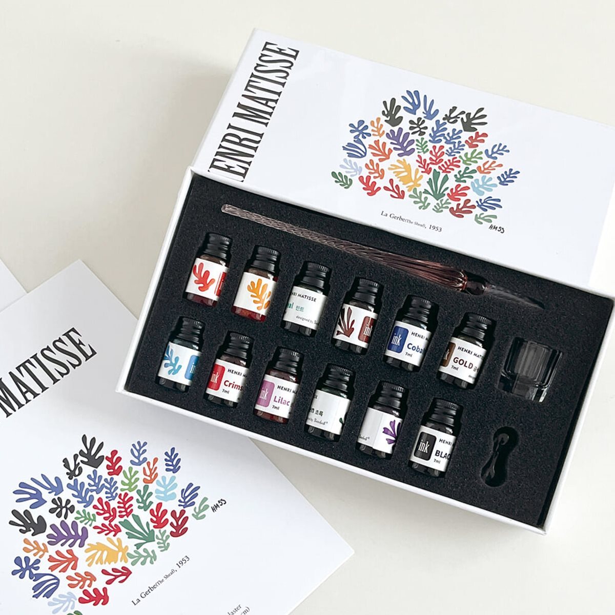 ★주말특가★스타더스트 12색 유리펜 세트-앙리마티스 에디션