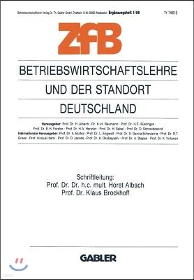 Betriebswirtschaftslehre Und Der Standort Deutschland