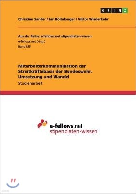 Mitarbeiterkommunikation der Streitkr?ftebasis der Bundeswehr. Umsetzung und Wandel