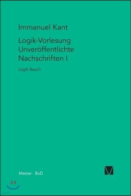 Logik-Vorlesungen. Unveroffentlichte Nachschriften I