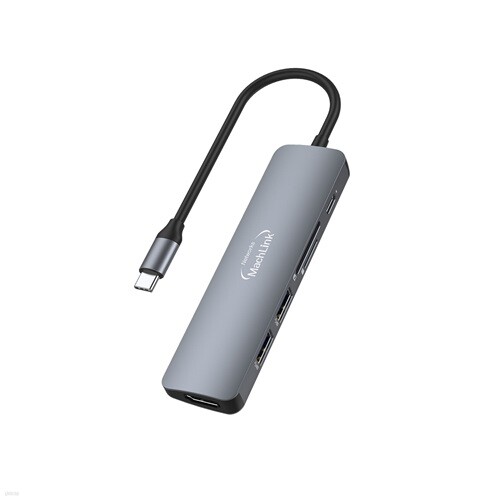 마하링크 USB C타입 6in1 멀티허브 4K 3.0 PD100W 리더기 ML-UC6302