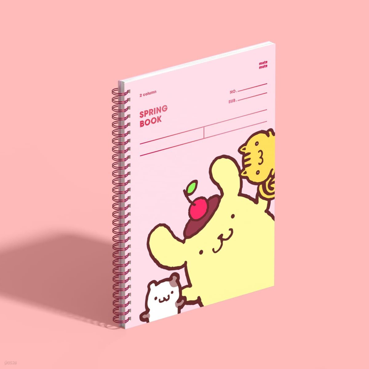 [모트모트X산리오] 스프링북 2분할 폼폼푸린