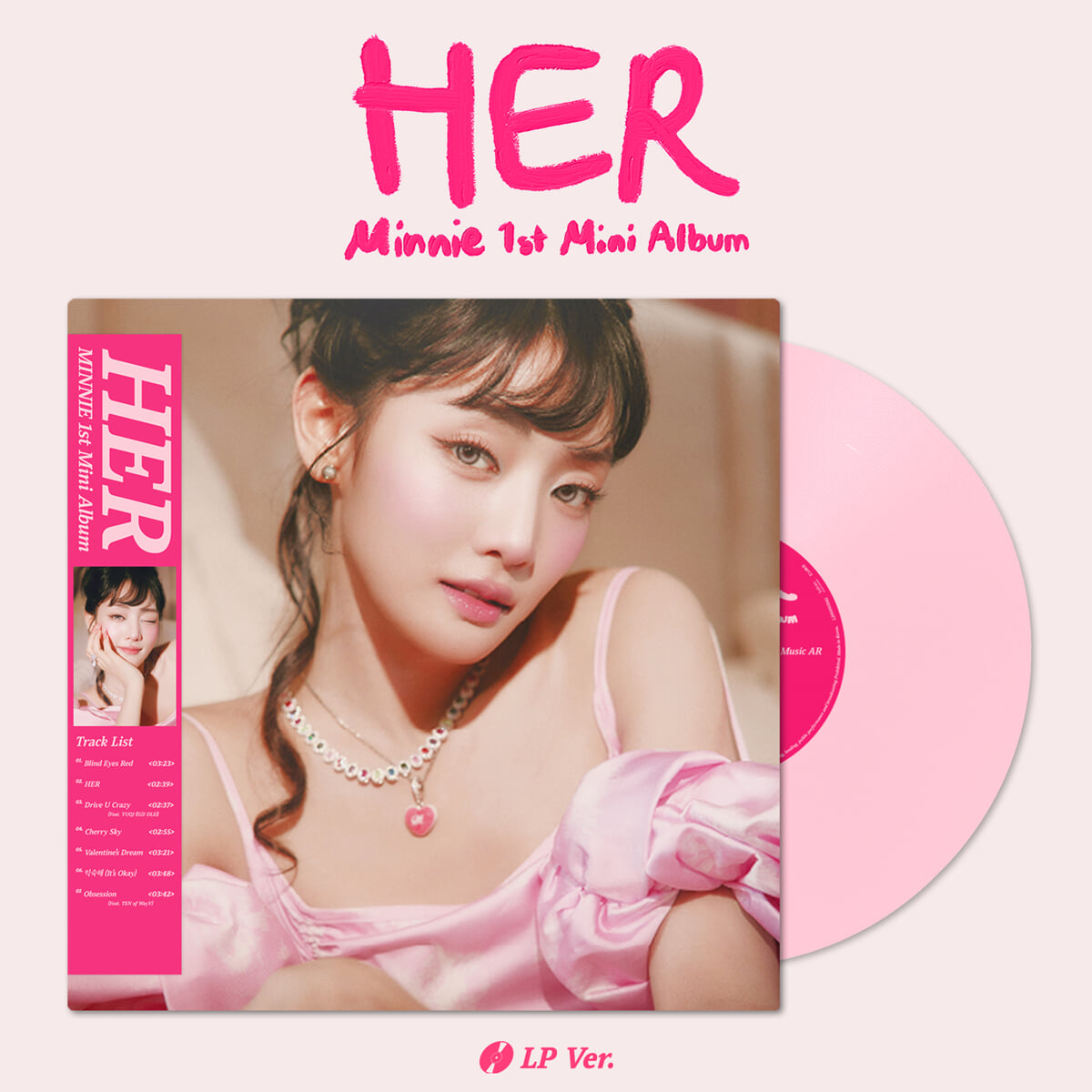 민니 ((여자)아이들) - 미니앨범 1집 : HER [핑크 컬러 LP]