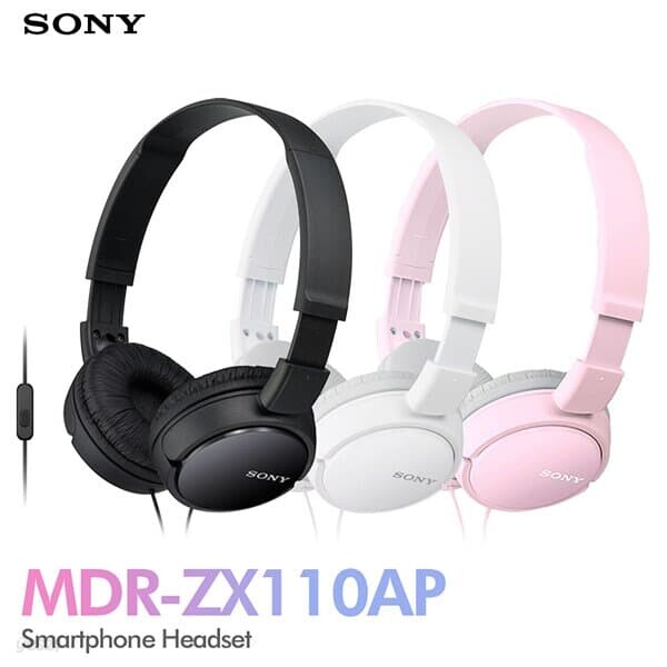 소니정품 SONY MDR-ZX110AP 스마트폰용 헤드폰