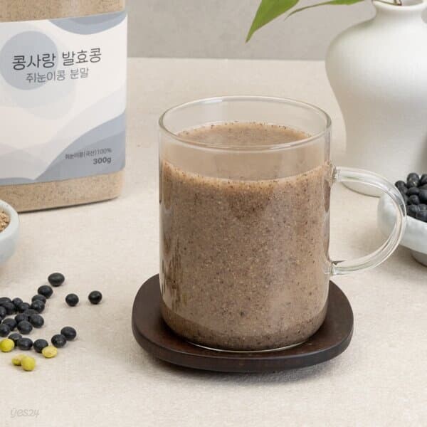[싸리재] 약콩 분말 [ 콩사랑 발효콩 쥐눈이콩 분말 300g ] 낫또 서목태 청국장 선식 가루 - 인공화학첨가물 0% 우리 농산물로 만듭니다
