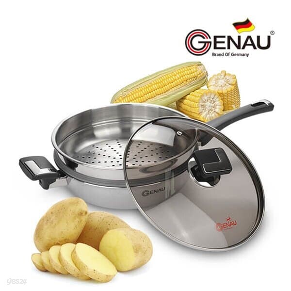 [독일 GENAU] [GENAU] 제너 5PLY 인덕션 스팀웍팬 26cm (3p)