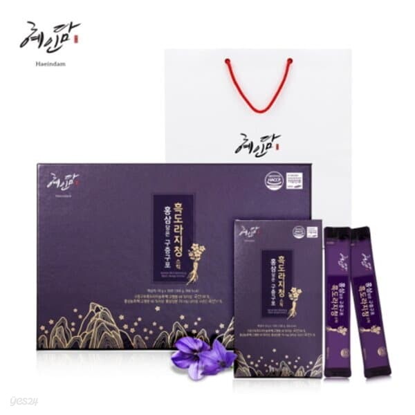 [혜인담] 홍삼담은 구증구포 흑도라지청 (10g*30포)