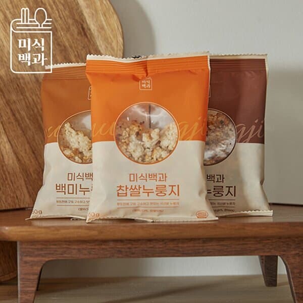 [미식백과] 누룽지 50g x 30봉(백미10봉+찹쌀10봉+오곡10봉)