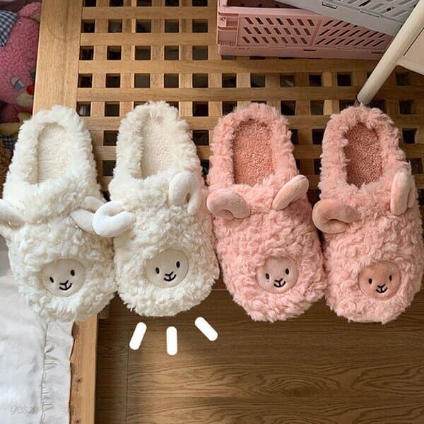 털실내화 겨울 보온 사무실 실내 슬리퍼 층간소음 거실화