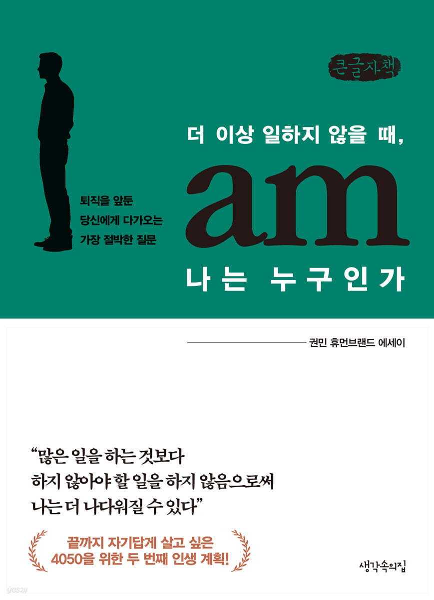 더 이상 일하지 않을 때, 나는 누구인가 (큰글자책)