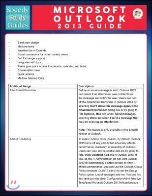 Microsoft Outlook 2013 Guide (Speedy Study Guide)