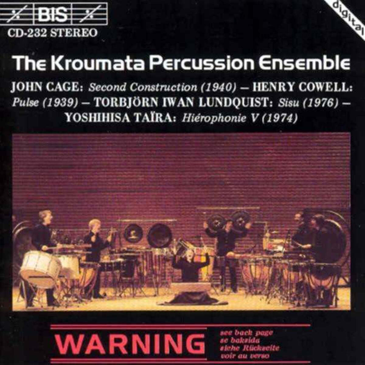 The Kroumata Percussion Ensemble 존 케이지: 네 명의 연주자를 위한 두 번째 구조 외 (John Cage: Second Construction)
