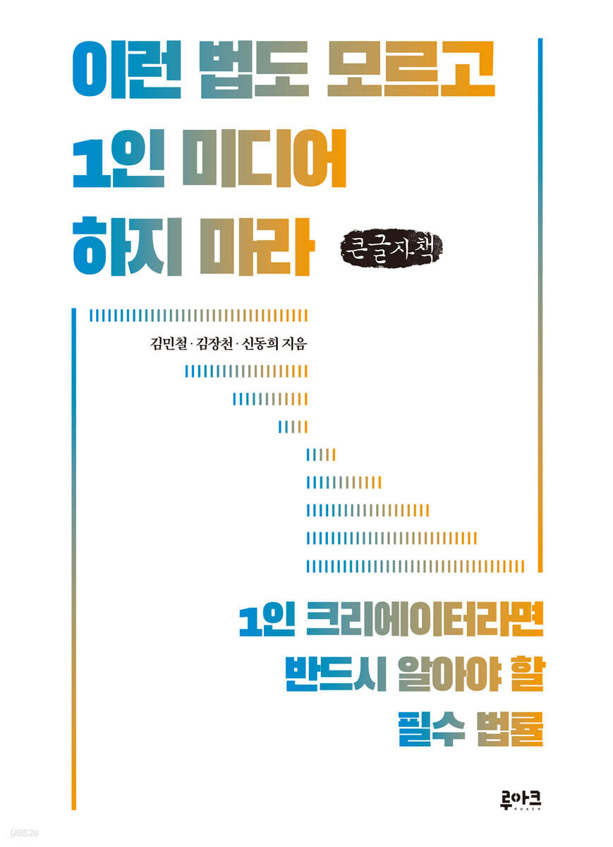 이런 법도 모르고 1인 미디어 하지 마라 (큰글자책)