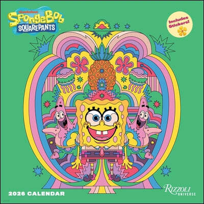 The SpongeBob SquarePants 2026 Wall Calendar (Includes Stickers)