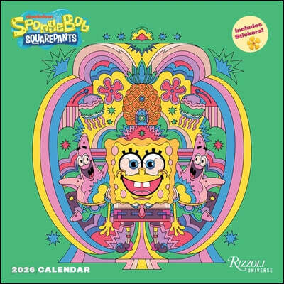 The SpongeBob SquarePants 2026 Wall Calendar (Includes Stickers)