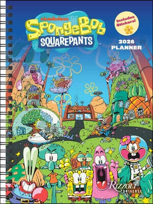 SpongeBob SquarePants 12-Month 2026 Planner Calendar (Includes Stickers)