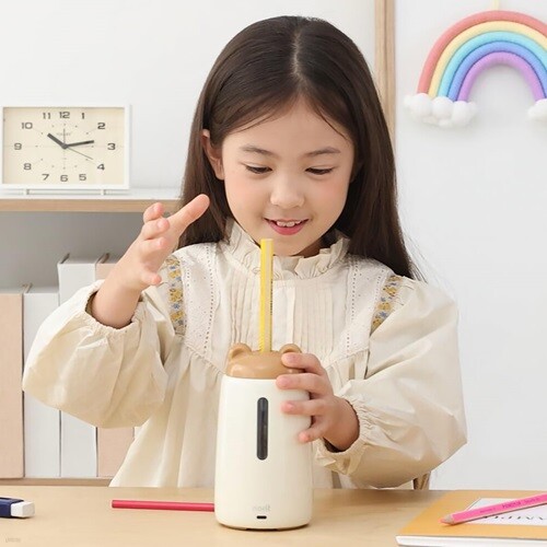 YES24발송 GIFT상품 노르잇 자동 연필깎이 프리미엄 점보 전동 자동상승 (베이지 브라운)