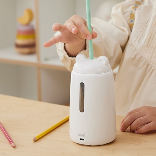 노르잇 자동 연필깎이 프리미엄 점보 전동 자동상승(화이트)