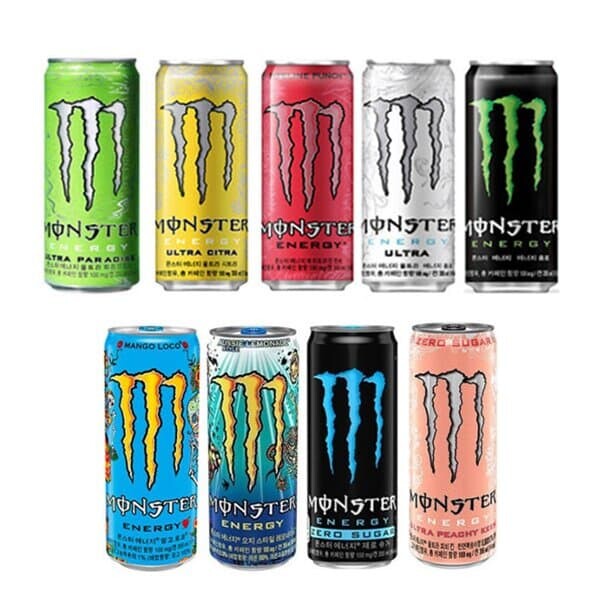 몬스터 에너지 드링크 모음 울트라 시트라 그린 파이프라인 펀치 파라다이스 캔 355ml 24개