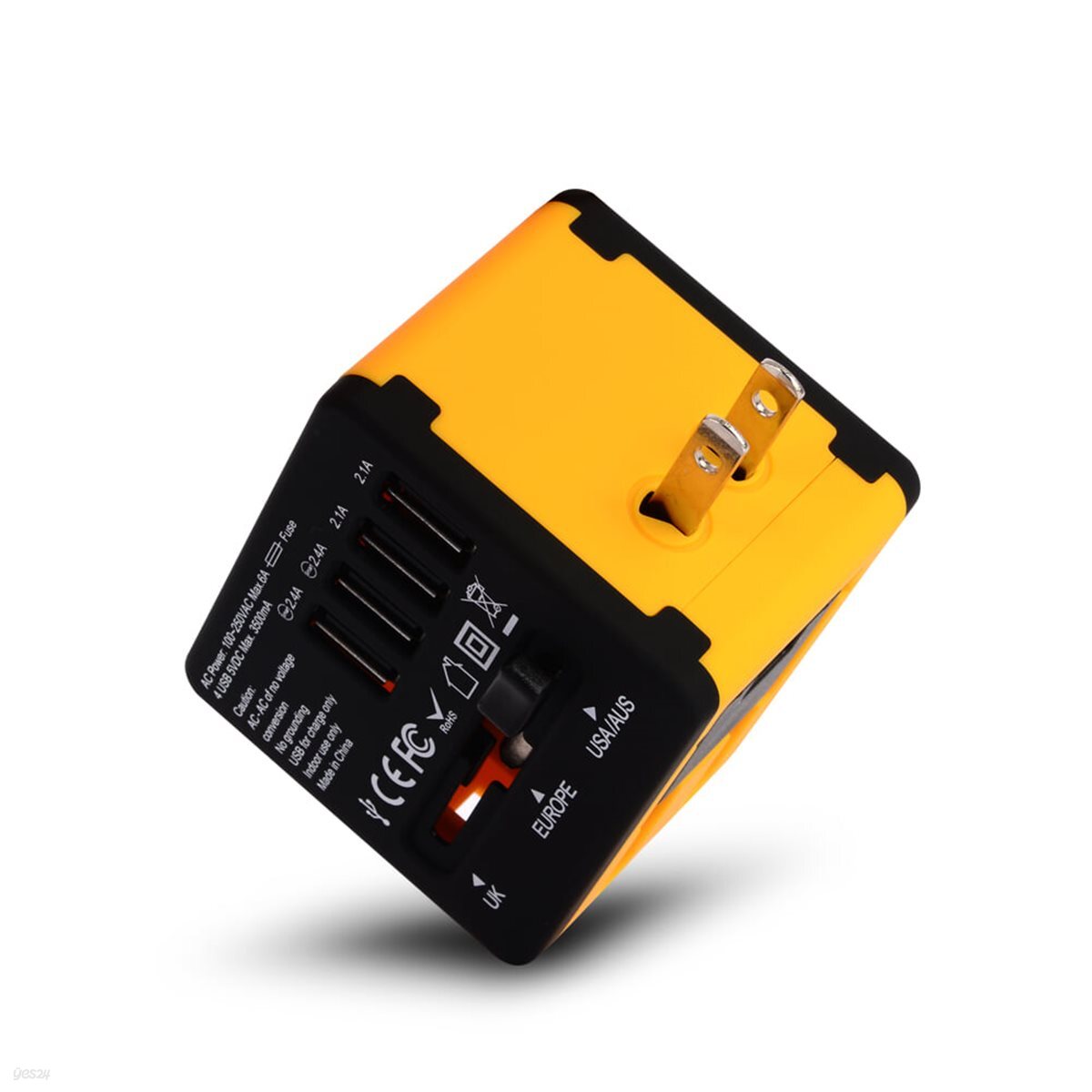JY-192YB 해외여행용 멀티아답터 고속3.5A USB4포트