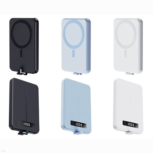 CCC인증 라플루 PD 45W PPS 초고속충전2.0 대용량 보조배터리 10000mAh RPB-MS01 마그네틱 링 제공,케이블일체형,기내반입,군대,군인,갤럭시S25완벽호환