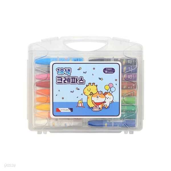 모닝글로리 크레파스 18색 초등미술