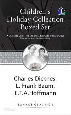 Children's Holiday Collection Boxed Set (A Christmas Carol, The Life and Adventures of Santa Claus, Nutcracker and the Mouse King) Set of 3 Books [Pap