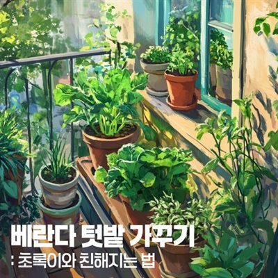 베란다 텃밭 가꾸기 : 초록이와 친해지는 법