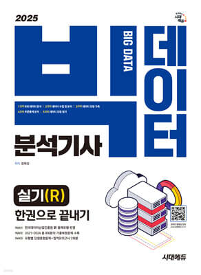 2025 시대에듀 빅데이터분석기사 실기(R) 한권으로 끝내기
