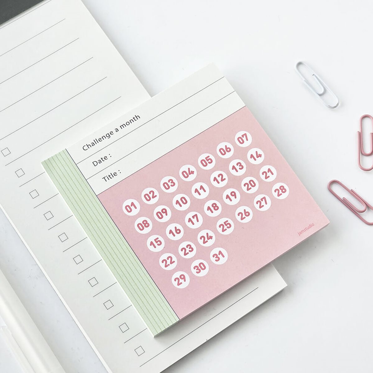 목표달성 한달 습관 메모지