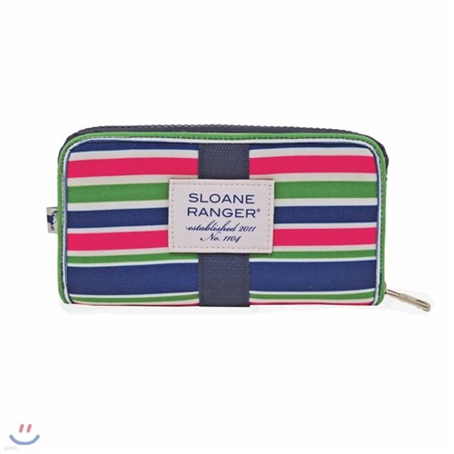 [Sloane Ranger] Zip Wallet  - Slonie Stripe
