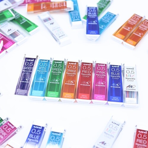 [알앤비]유니볼 나노다이아 컬러 샤프심 0.5mm 202NDC