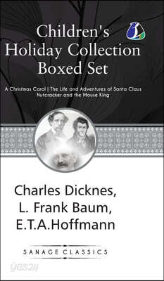 Children's Holiday Collection Boxed Set (A Christmas Carol, The Life and Adventures of Santa Claus, Nutcracker and the Mouse King) Set of 3 Books - [D