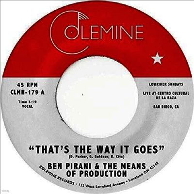 Ben Pirani — That's The Way It Goes (7" Single) 앨범 커버